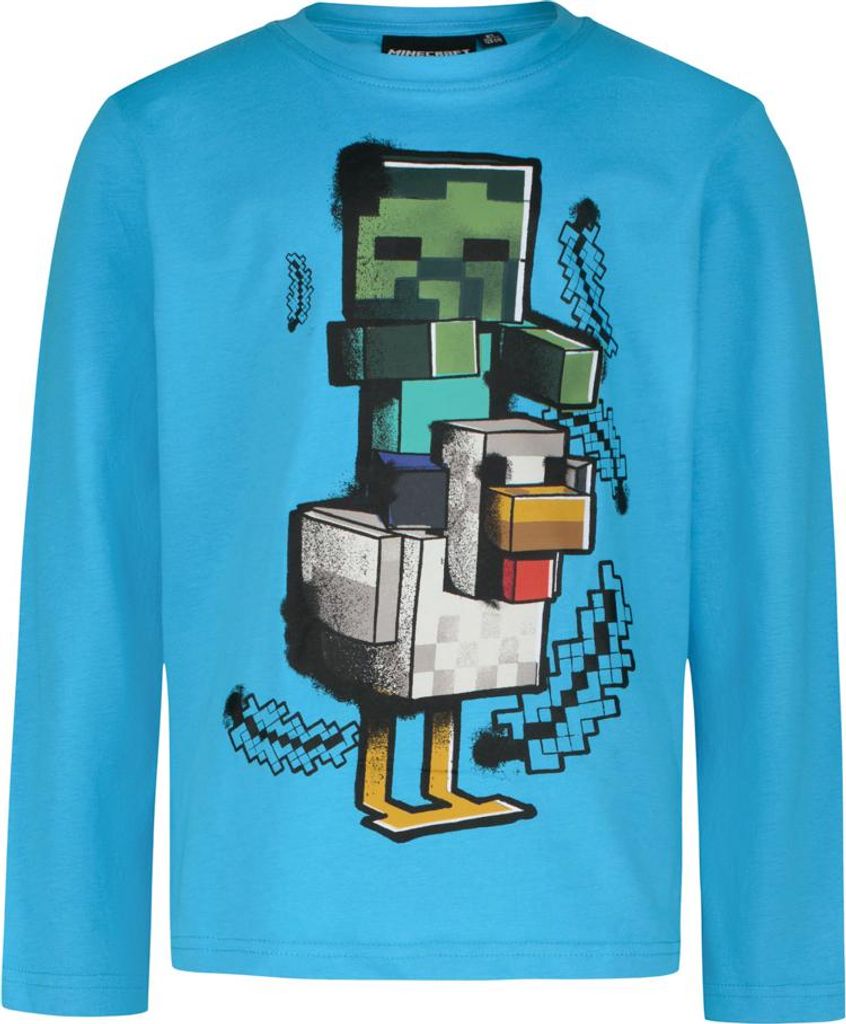 Tričko s dlouhým rukávem Minecraft Chicken Jokey, velikost Obrázek produktu 