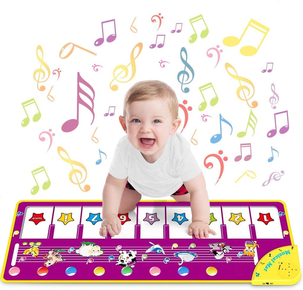 2 Musikmatte Spielzeug Maedchen 1 Jahr 3,4 Jahre,Klaviertastatur Tanzmatte toy 