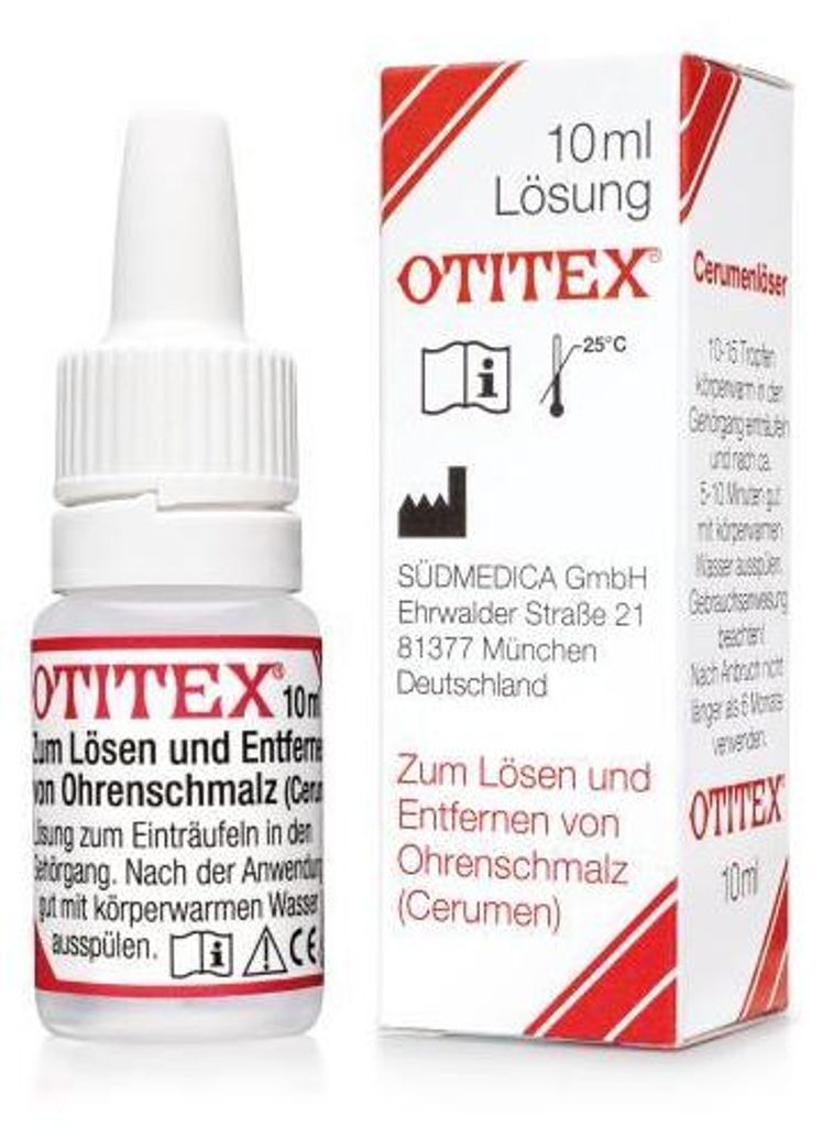 OTITEX Ohrentropfen zum Lösen und Entfernen von Ohrenschmalz, 10 ml Lösung