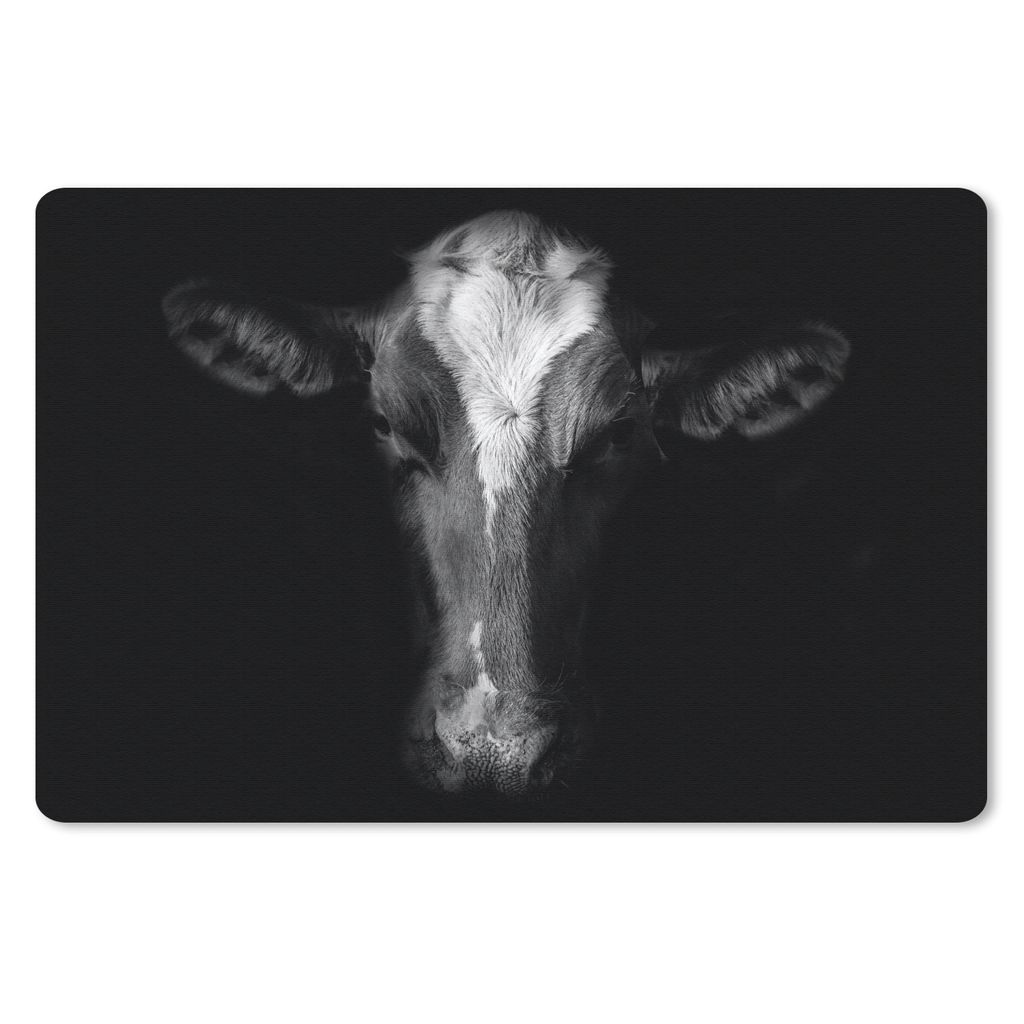 MuchoWow Mauspad Mousepad Kuh - Tiere - Schwarz 27x18 cm - Mousepads - Maus Mat - Pad - Mausunterlage - Büroartikel - Desk Matten