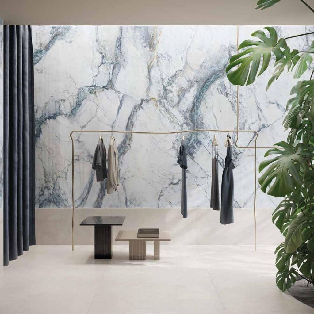 Fliesen Marmoroptik Blau 75x150 cm CASA39 Supergres Purity Of Marble Style