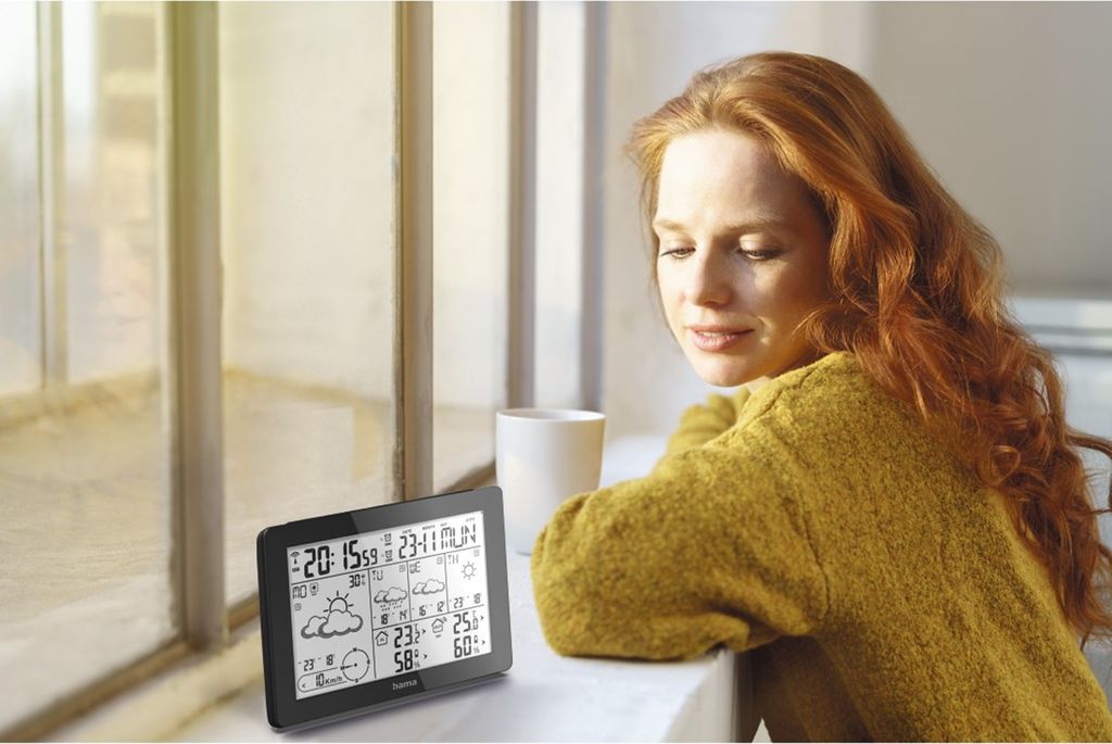 Hama Weersvoorspelling-station Meteotime, zwart - Productafbeelding 