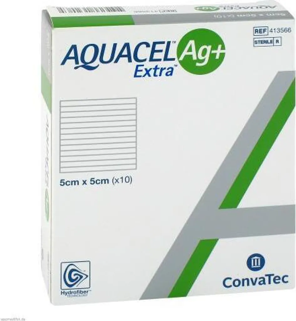 Pansement Aquacel Ag+ Extra 5x5 cm Boîte de 10 Compresses Hydrocellulaires