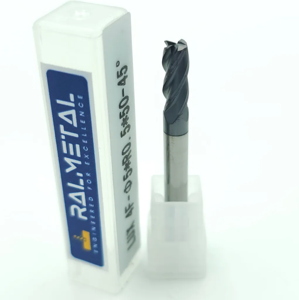 Fraise radiale carbure Fi5 R0.5x50 pour usinage d'acier et moules 45HRC