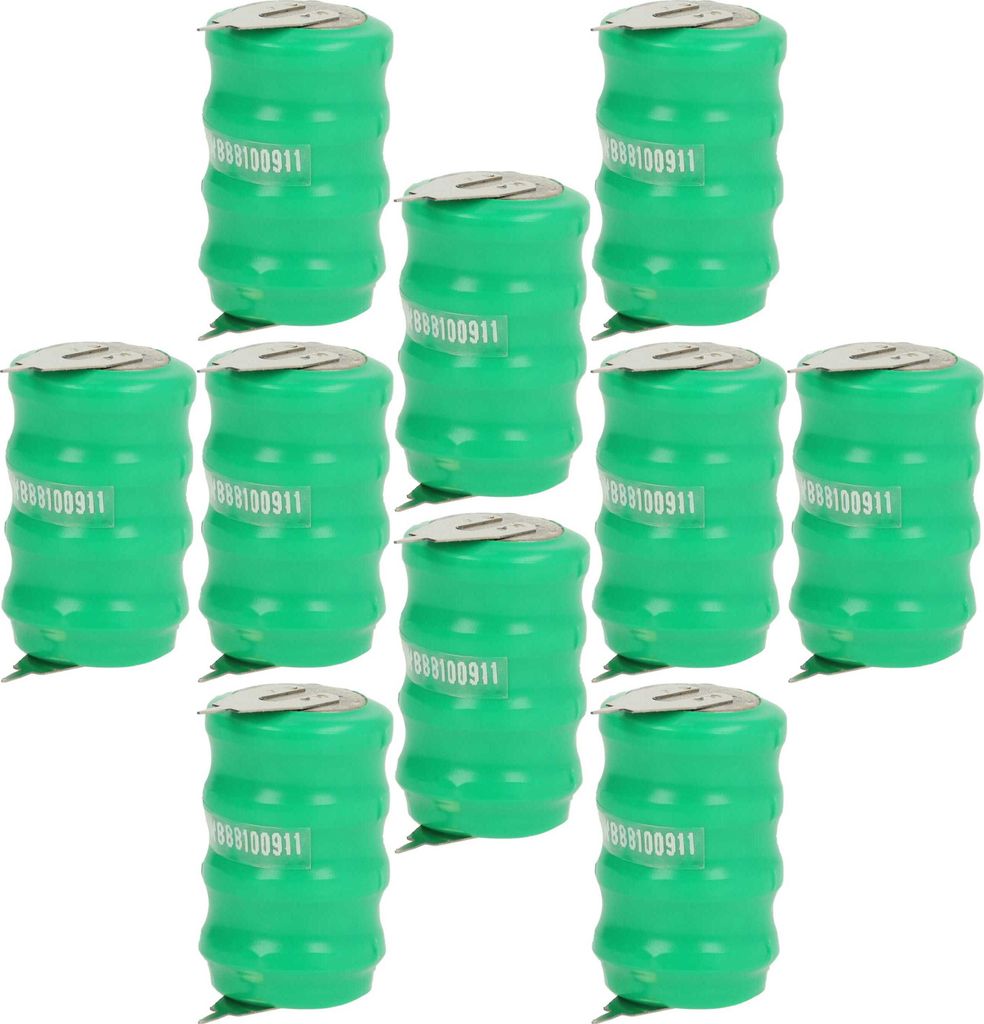 vhbw 10x NiMH Ersatz Knopfzellen-Akku (80 mAh, 4,8 V, NiMH) Produktbild 