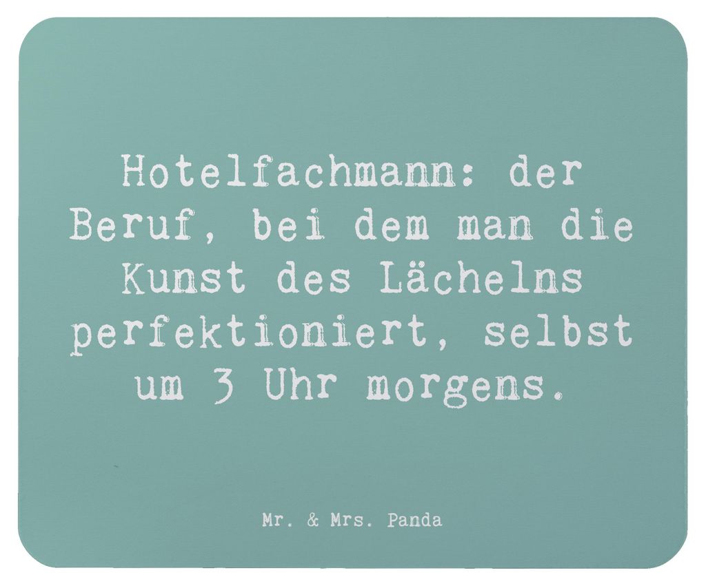 Mr. & Mrs. Panda Mauspad Spruch Hotelfachmann Lächeln - Produktbild 