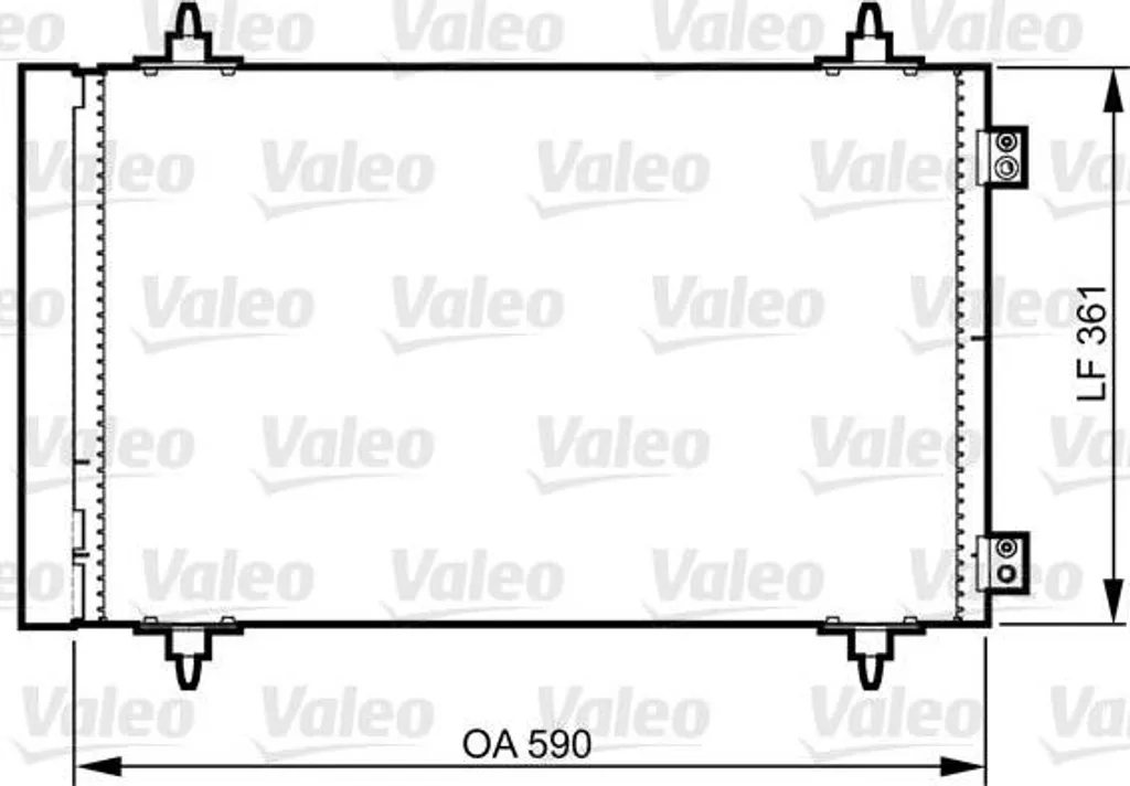 Condensateur de Climatisation pour Peugeot 807 et Expert - Valeo 814366