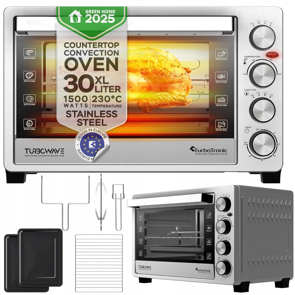 Piekarnik elektryczny TurboTronic 30L termobieg rożno Grill Zdjęcie produktu 