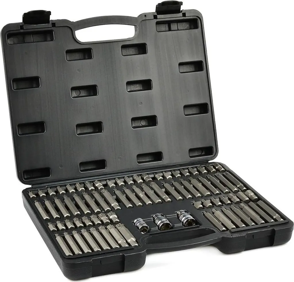 Jeu de 75 clés hexagonales Torx Spline Ribe en acier S2 haute qualité