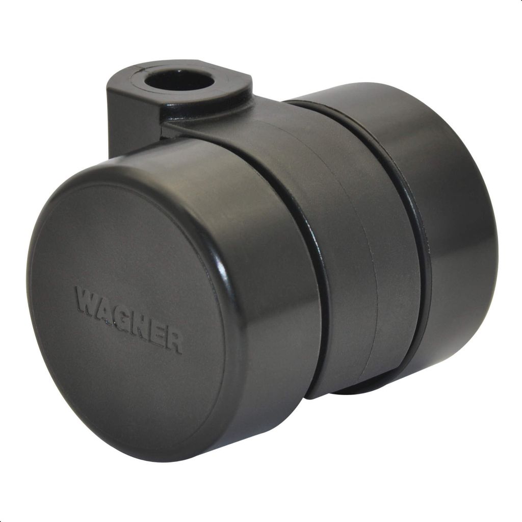 WAGNER Design Möbelrolle / Lenkrolle HART - Durchmesser Ø 38 mm, schwarz, Tragkraft 80 kg - DE Ware - 01003801