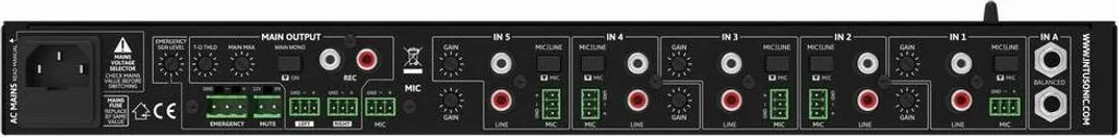 Table de mixage PAA71 Intusonic avec amplificateur intégré 100V - 5