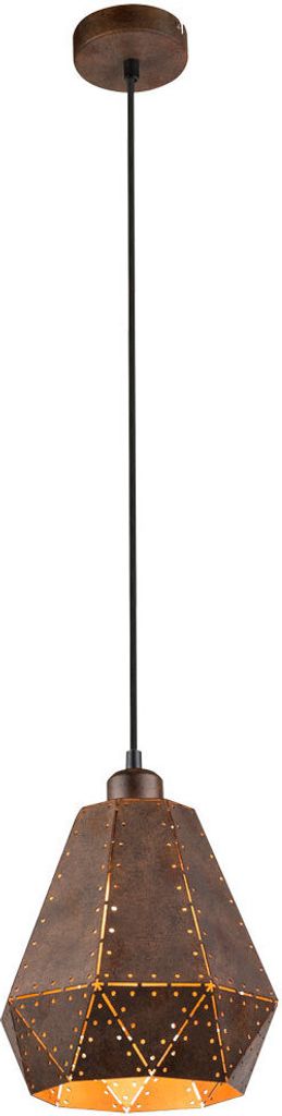 Pendelleuchte, Stahl rostfarben, H 140 cm Produktbild 