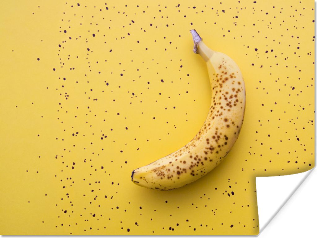 MuchoWow Poster Banane - Obst - Gelb 80x60 cm - Kunst für zu Hause