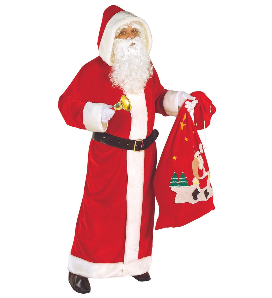 WEIHNACHTSMANN KOMPLETT SET Nikolaus Santa Claus Kostüm S/M/L Einheitsgröße 