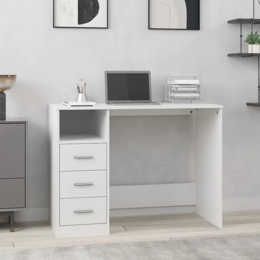 Scrivania per Studenti Bianca 102x50 cm vidaXL | Tavolo PC Moderno