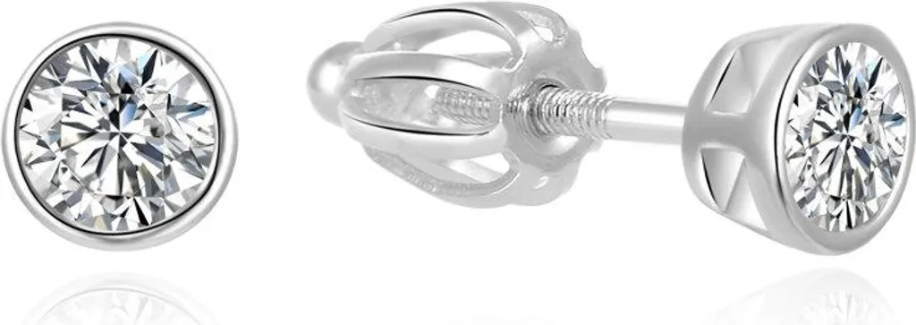 Amberta Orecchini Minimal da Donna in Argento Sterling 925: Cerchietto Martellato Placcato Oro