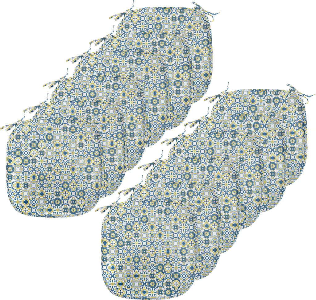 Set 12 Rivestimenti Sedie Etnici 40x40 - Tessuto Tecnico Impermeabile