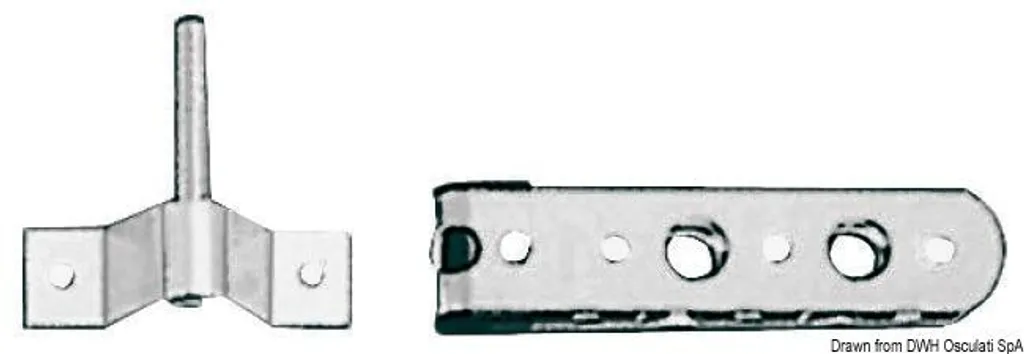 Ferrure de gouvernail 12 mm pour rénover la direction d'un voilier