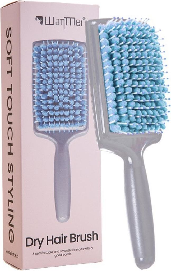 INF Tragbarer Schnelltrocknender Haarkamm - Absorbierende & Massierende Bürste Grau+Blau