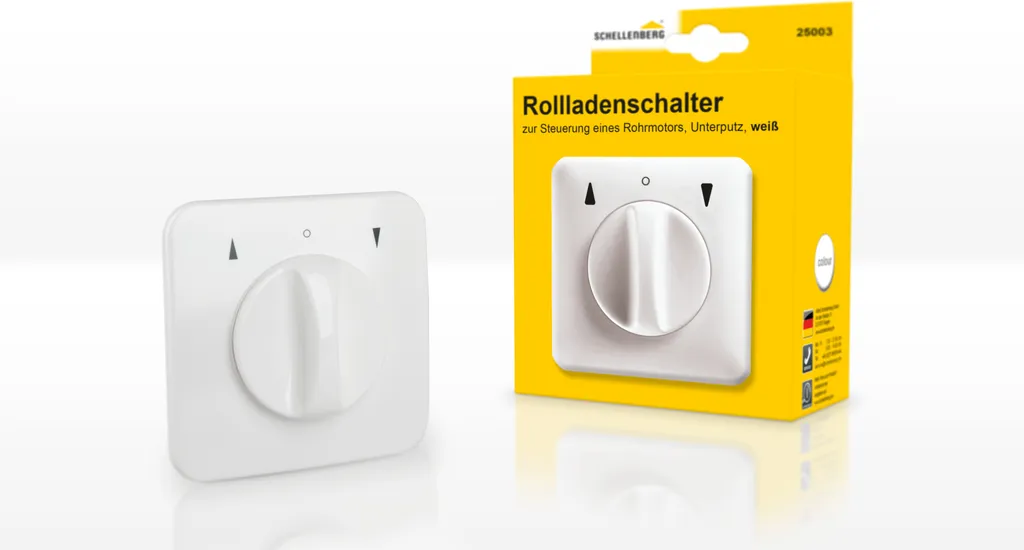 Interrupteur Volet Roulant Encastré avec Fonction Bouton Poussoir