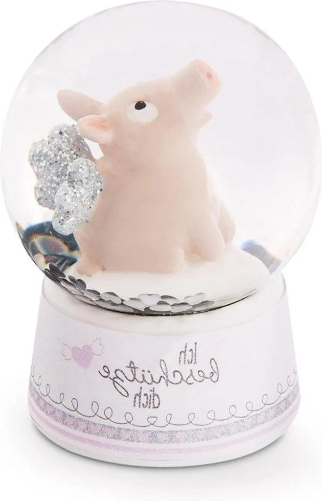 Bougeoir cochon Noël scintillant 65 cm pour une déco originale chic