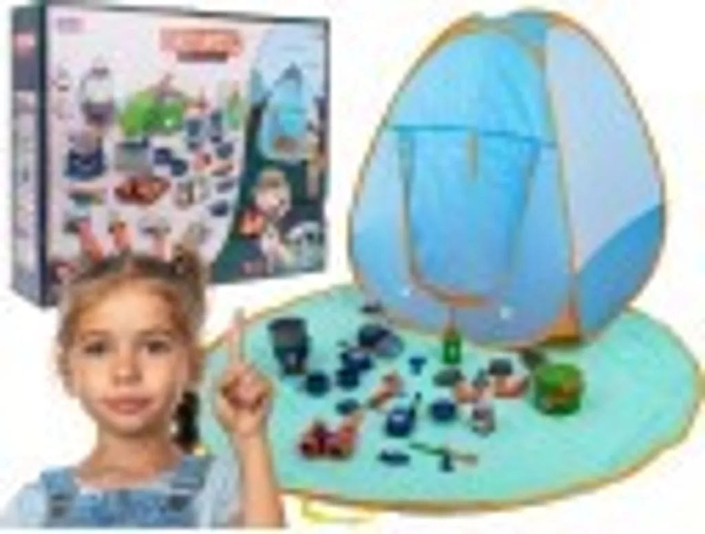 Tente de Jeu pour Enfants et Kit de Camping Complet avec Accessoires