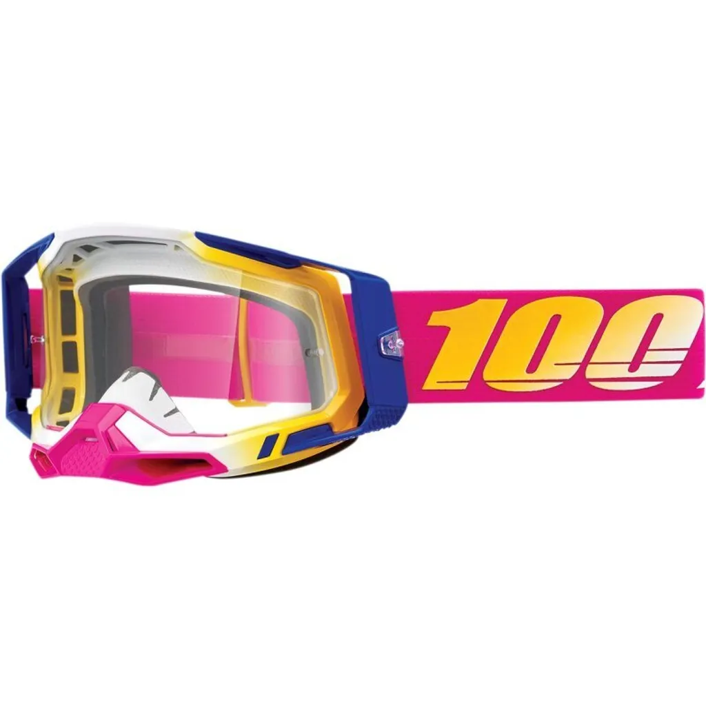 Masque Cross 100% Racecraft 2 Rosa pour Enduro et Sorties par Temps Gris