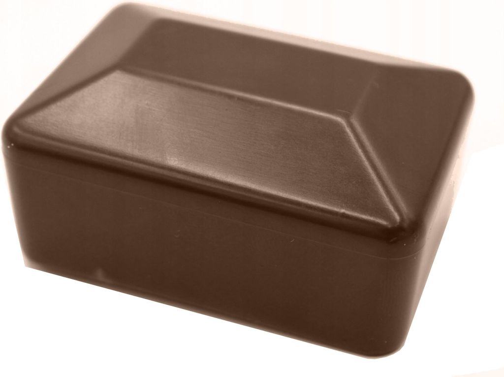 LogistSystem - 10x Zaunpfahlkappe für Außenmaß 18x 30 mm - Zaunkappen - Braun - Pfostenkappe Pyramide Rechteckig - Zaunpfostenkappen - Zaunabdec...