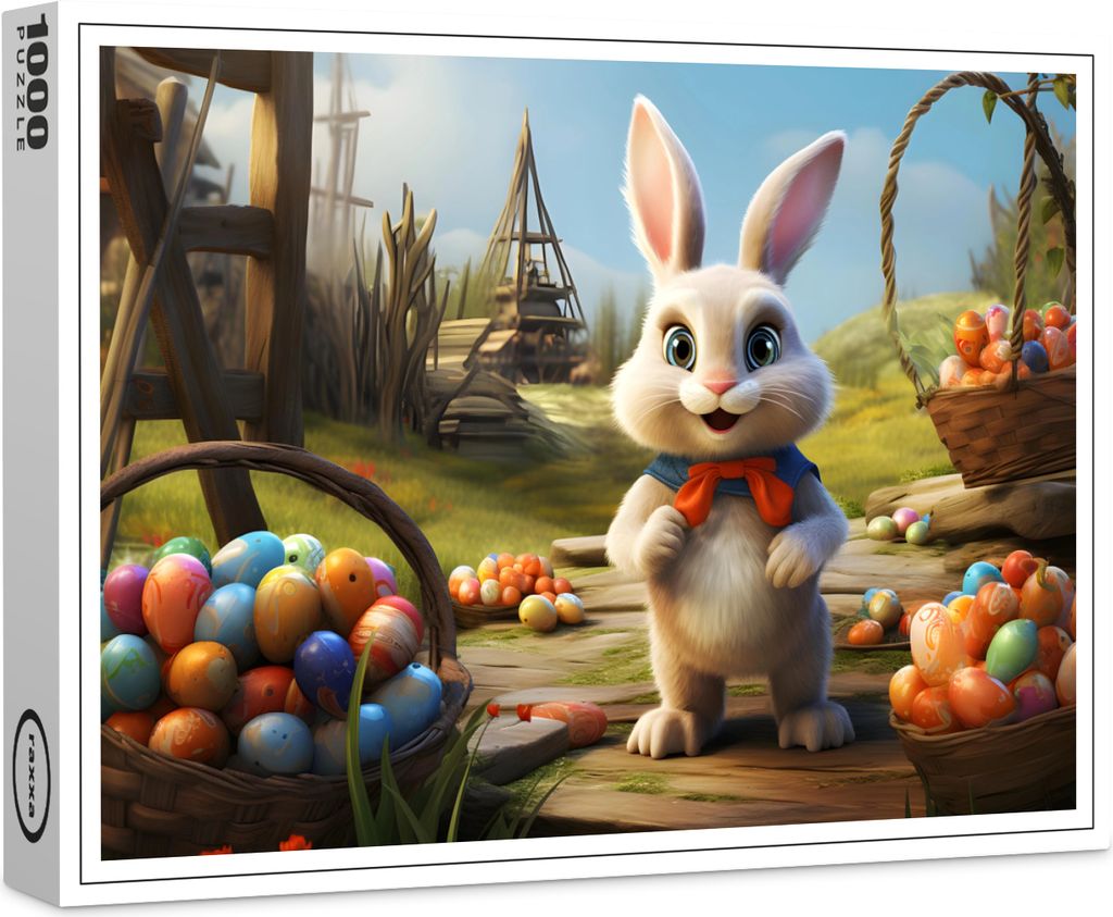 raxxa Premium-Puzzle "Osterhase Pfötchen", 1000 Teile