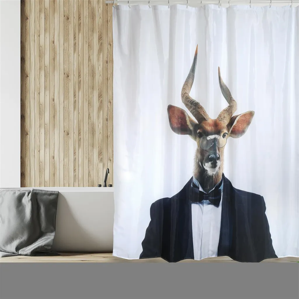 Tenda Bagno MSV Nyala Bianca: Design Antilope e Comfort Antimuffa