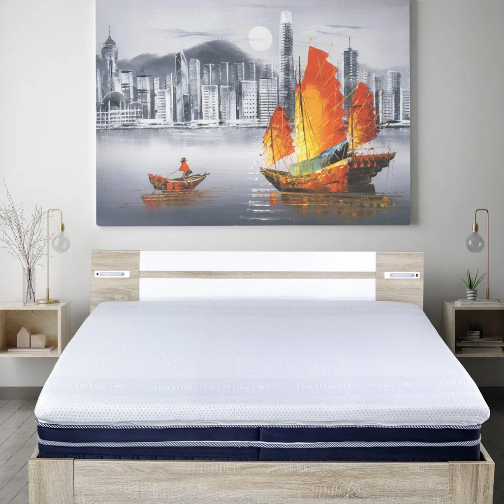 Matelas Topper MemoSilver 5+2 Memory Foam - Surconfort Haute Densité - 6