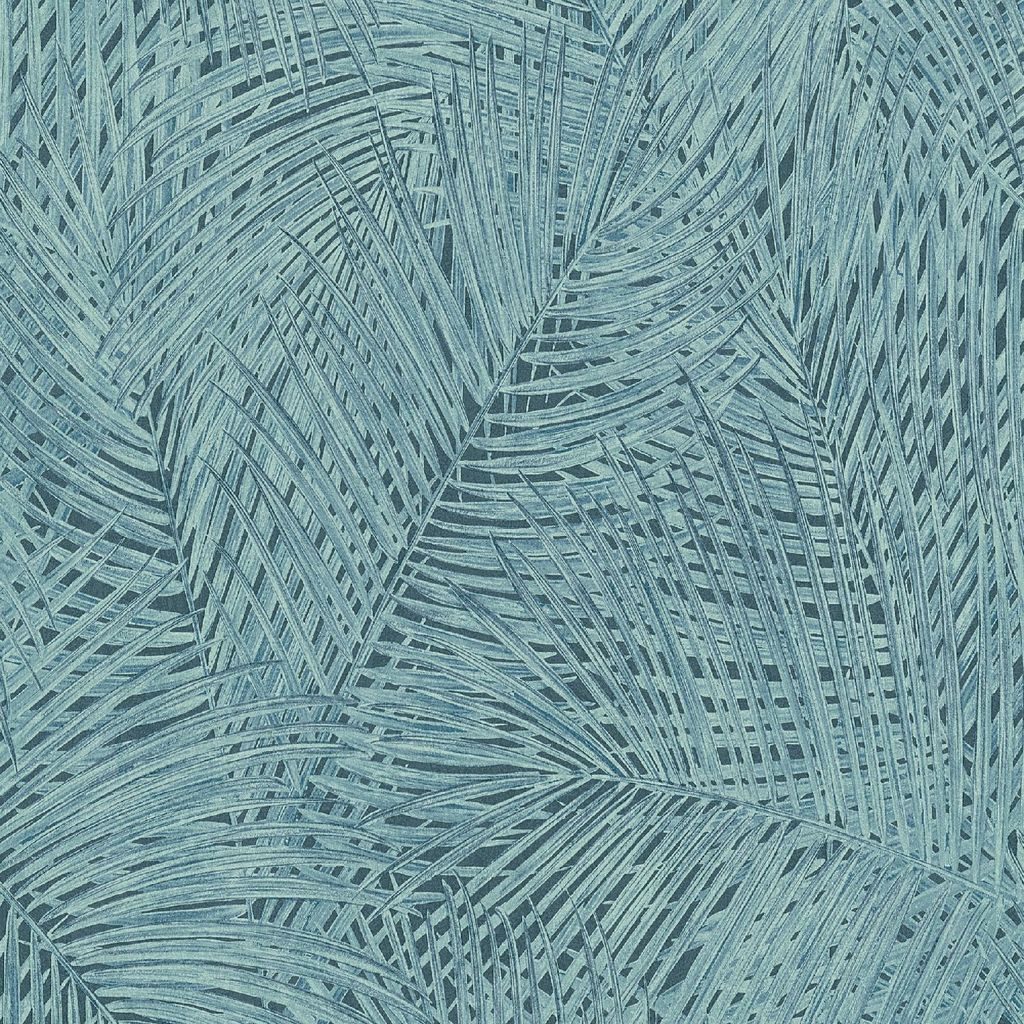 A.S. Création Palmentapete Sumatra tropische Tapete Vliestapete blau grün 10,05 m x 0,53 m