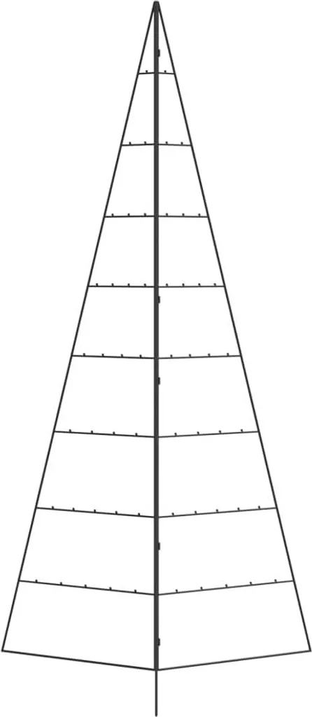 Sapin de Noël 210 cm en métal noir pour une ambiance chic et DIY