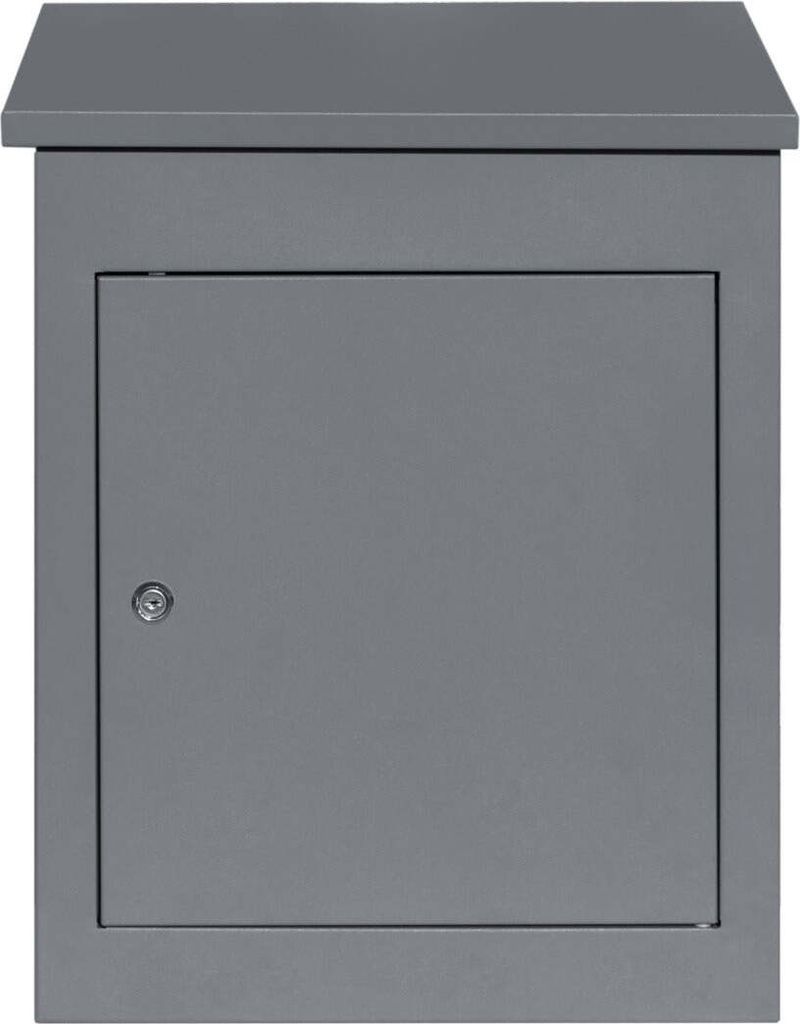 Paketkasten Paketbox Anti-Diebstahl Paketbriefkasten Grau Postbox Postkasten Stahl Abschlißbar 2 Schlüssel Paket Lieferung Wandmontage Scanbarer ...