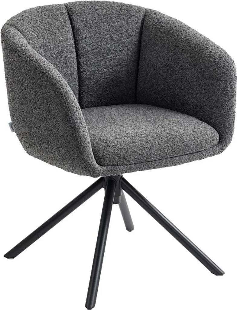 Chaise Rembourrée Fortuna Lai pour Bureau ou Salon, Pivotante 360°
