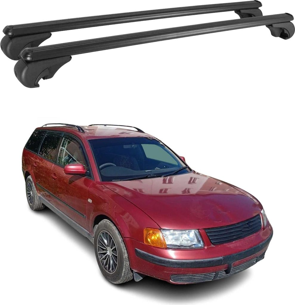 Dachträger für VW Passat Variant 1997-2005 Gepäckträger Grundträger Alu Schwarz