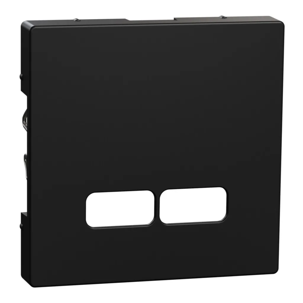 Insert Merten MEG4367-0403 noir mat robuste pour station de chargement