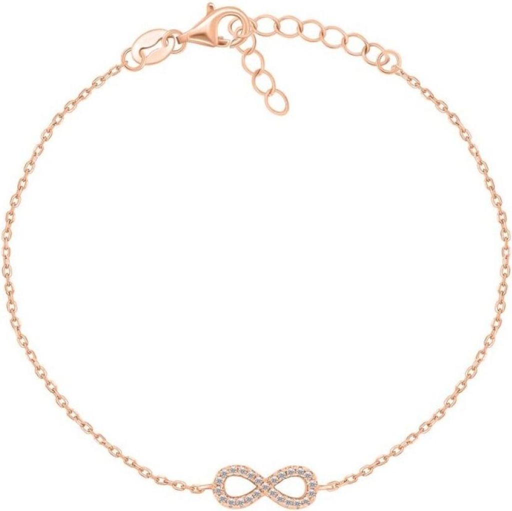 Bronze silver bracelet with zircons Infinity BR42R