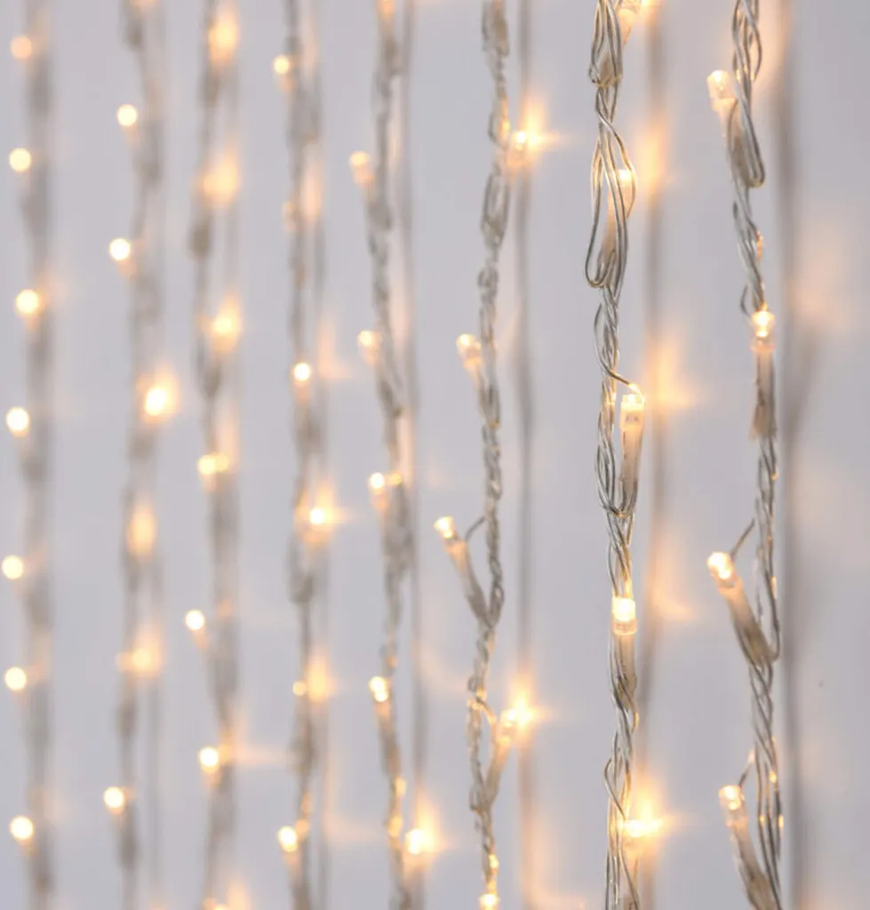 Rideau Lumineux LED Blanc Chaud 2m pour Décoration Maison et Jardin