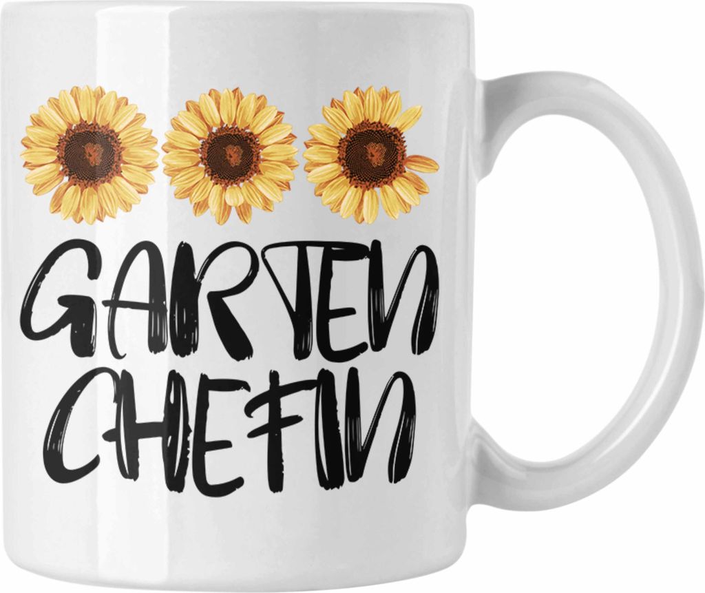 Trendation - Gärtnerin Geschenke Tasse Gärtnerinnen Lustig Spruch Garten Chefin Oma Rentnerin Mama (Weiß)