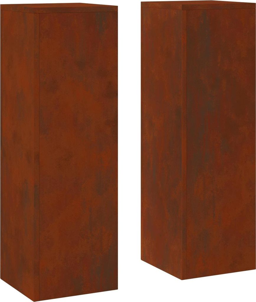 Pflanzenständer 2 pcs Rostig 24 x 24 x 75 cm Wetterfeststahl