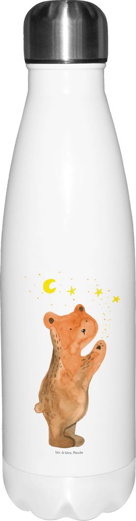 Mr. & Mrs. Panda Thermos Verliebter Bär - Weiß - Geschenk, edelstahl wasserflasche, Spruch, Verliebte, Trinkflasche, Teddy, To The Moon And Back,...
