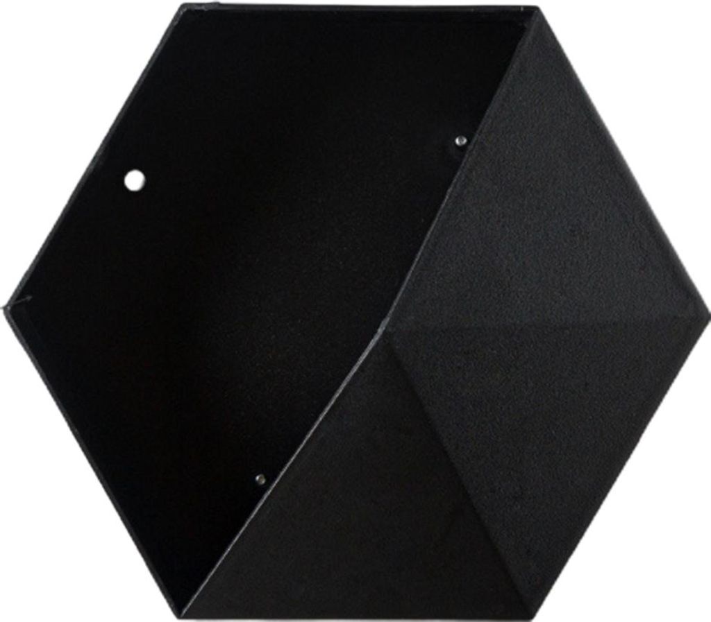Sechseckiges Wandregal, geometrisches sechseckiges Aufbewahrungsregal, schlichtes geometrisches Wandregal
