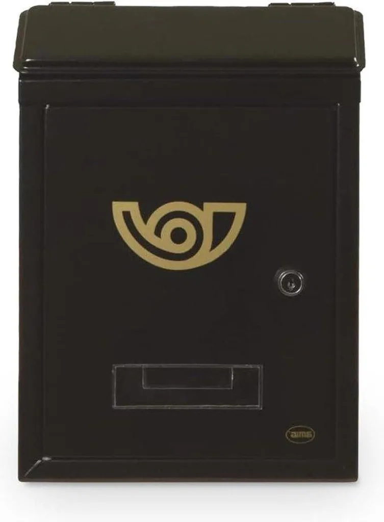 Boîte aux lettres inox noir anti-corrosion haute sécurité format A4 XL