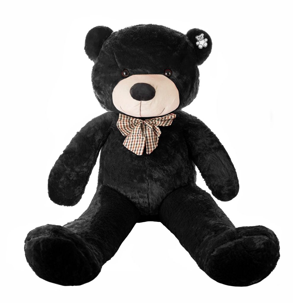 Gustaw Teddybär Groß XXL (Schwarz, 130cm) Classico - Plüschbär, Kuschelbär XXL Plüschtier, Plüschtier Kuscheltier Giant Teddy