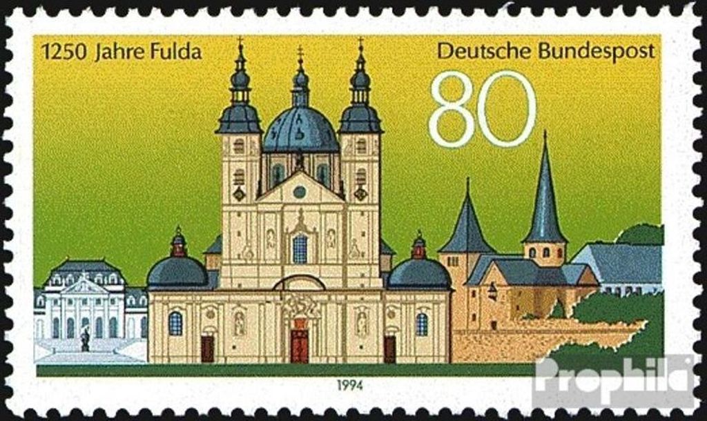Briefmarken BRD (BR.Deutschland) 1994 Mi 1722 (kompl.Ausgabe) postfrisch 1250 Jahre Fulda