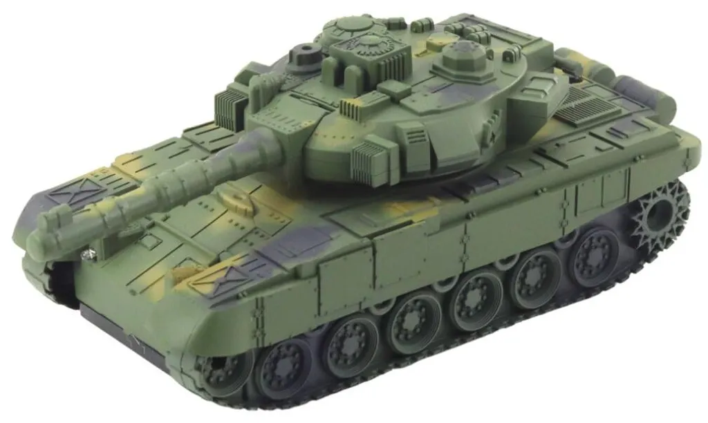 Char T90 RC 1:18 vert avec tourelle rotative et effets sonores réalistes