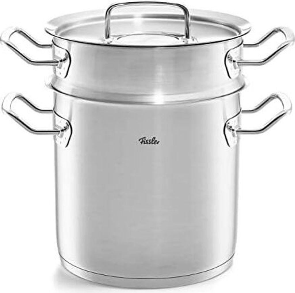 Fissler Original-Profi Collection Multistar / Edelstahl-Topf (Ø 20 cm, 6 L) hoher Spargel-Kochtopf mit Deckel, Siebeinsatz zum Dünsten und Garen ...