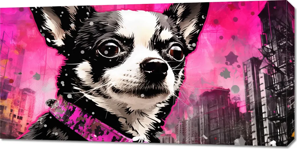 Déco Murale Petit chien au grand cœur 100x50 - Égayez votre Intérieur