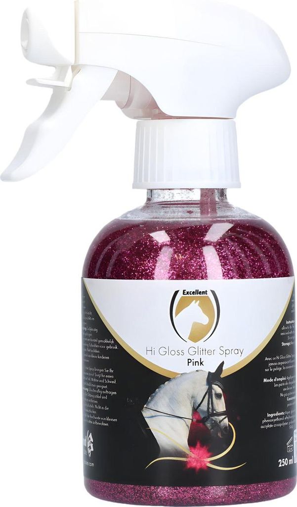 Excellent Horse Hi Gloss Glitter Spray pink 250 ml
